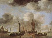 Jan van de Cappelle A Shipping Scene with Dutch Yacht oil painting picture wholesale